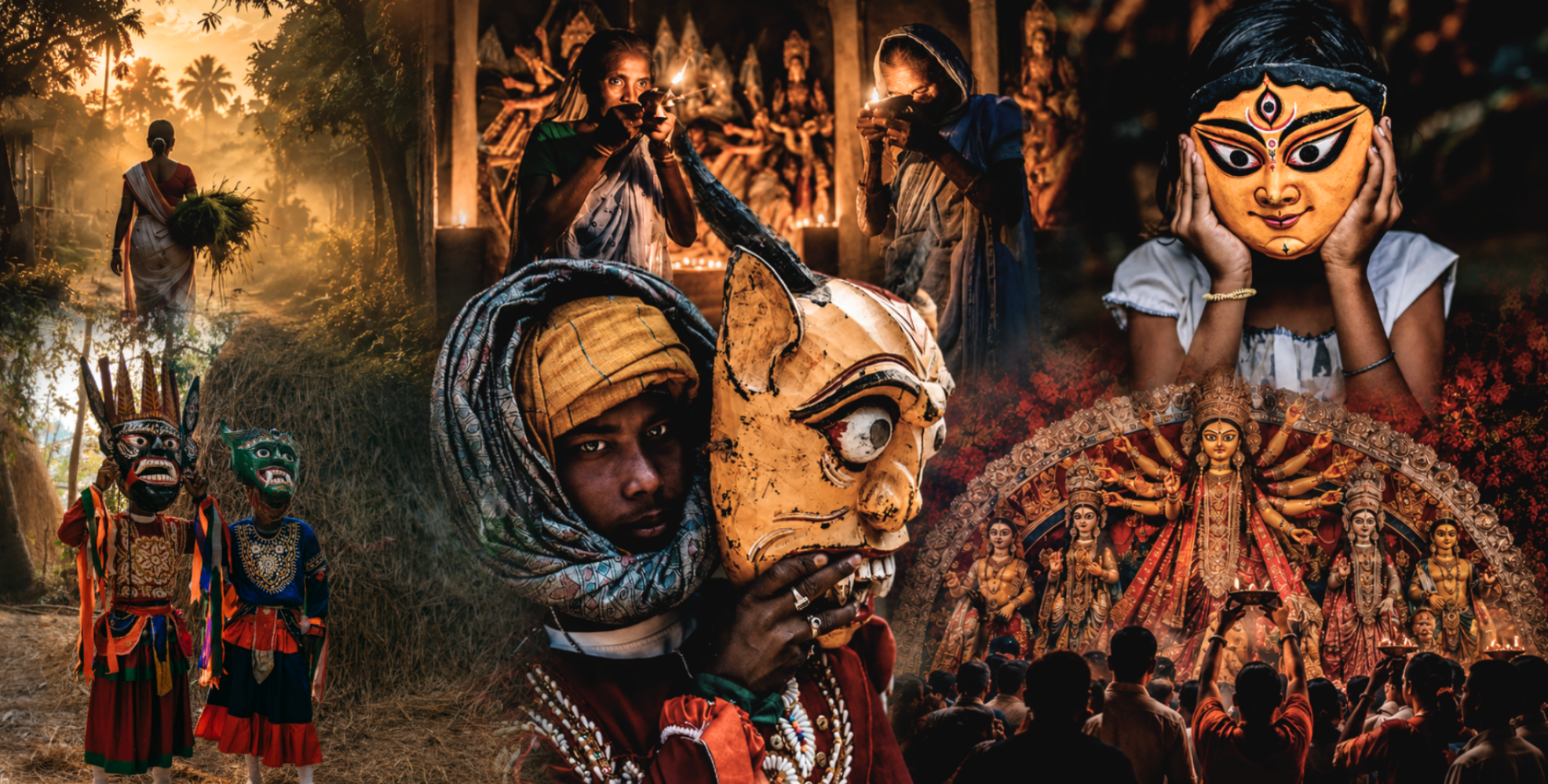 Tribes Masks Durga Puja